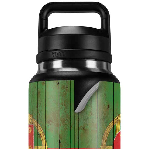 Portuguese Flag Dark Wood YETI Rambler 36oz Bottle Skin